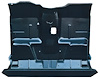 0850-243 Complete Cab Floor Pan Assembly for 1973-1987 GM Pickup Trucks 4WD w/o Removable Trans. Cover [High Hump]
