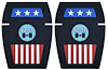 0857-237 Blazer Americana Floor Mat Set for 1969-1995 Chevy Full Size Blazer, 1982-2005 Chevy S10 Blazer