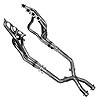 Header/Midpipe Exhaust System 1996-2004 Ford Mustang GT 4.6L 2V - image 1