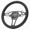 PMO-LR ProMod Light Drag Racing Steering Wheel [13 in. Diameter] Black Suede w/Red Stripe