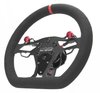 PRS-EV Pro Street Drag Racing Steering Wheel [12.5 in. Diameter] Black Suede w/Red Stripe