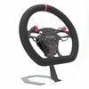 PRS-EV Pro Street Drag Racing Steering Wheel [12.5 in. Diameter] Black Suede w/Red Stripe - image 3