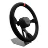 S14-CV Stock 14 Oval Racing Steering Wheel [13.7 in. Diameter] Black Suede w/Red Stripe - image 2