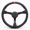 S15-GA Stock 15 Oval Racing Steering Wheel [15 in. Diameter] Black Suede w/Red Stripe