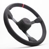 S15-SA Stock 15 Oval Racing Steering Wheel [15 in. Diameter] Black Suede w/Red Stripe - image 3