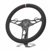 VLB-PV Velox Drag Racing Steering Wheel [14 in. Diameter] Black Suede w/Red Stripe - image 2