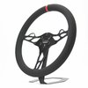 VLB-PV Velox Drag Racing Steering Wheel [14 in. Diameter] Black Suede w/Red Stripe - image 3