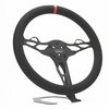 VLB-PV Velox Drag Racing Steering Wheel [14 in. Diameter] Black Suede w/Red Stripe - image 4