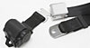 2-Point Retractable Lap Belt with Aviation Buckle Black - image 1
