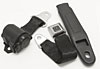 2-Point Retractable Lap Belt with Push-Button Buckle Black - image 1