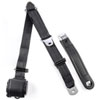 3-Point Retractable Lap Belt with Push-Button Buckle Black - image 1