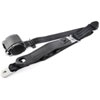 3-Point Retractable Lap Belt with Push-Button Buckle Black - image 2