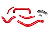 57-1258-RED Radiator Hose Kit, High-Temp 3-Ply Reinforced Silicone, Replace OEM Rubber Radiator Coolant Hoses