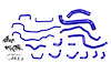 57-1516-BLUE Coolant Hose Kit, High-Temp 3-Ply Reinforced Silicone, Replace Rubber Radiator Heater Coolant Hoses - image 1