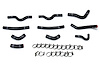57-1523-BLK Heater Hose Kit, High-Temp 3-Ply Reinforced Silicone, Replace OEM Rubber Heater Coolant Hoses - image 1