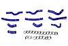 57-1523-BLUE Heater Hose Kit, High-Temp 3-Ply Reinforced Silicone, Replace OEM Rubber Heater Coolant Hoses - image 1