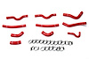 57-1523-RED Heater Hose Kit, High-Temp 3-Ply Reinforced Silicone, Replace OEM Rubber Heater Coolant Hoses - image 1