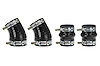 57-1576-BLK Intercooler Boot Kit, 4-Ply Reinforced Fluorolined Silicone, Replaces OEM Rubber Intercooler Boots - image 1