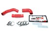 57-1599-RED Intercooler Hose Kit, High-Temp 4-Ply Reinforced Silicone, Replace OEM Rubber Intercooler Turbo Boots - image 3