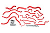 57-1607-RED Coolant Hose Kit, High-Temp 3-Ply Reinforced Silicone, Replace Rubber Radiator Heater Coolant Hoses - image 1