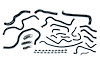 57-1608-BLK Coolant Hose Kit, High-Temp 3-Ply Reinforced Silicone, Replace Rubber Radiator Heater Coolant Hoses - image 1