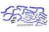 57-1608-BLUE Coolant Hose Kit, High-Temp 3-Ply Reinforced Silicone, Replace Rubber Radiator Heater Coolant Hoses - image 1
