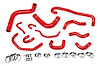 57-1656-RED Coolant Hose Kit, High-Temp 3-Ply Reinforced Silicone, Replace Rubber Radiator Heater Coolant Hoses - image 1