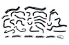 57-1670-BLK Coolant Hose Kit, High-Temp 3-Ply Reinforced Silicone, Replace Rubber Radiator Heater Coolant Hoses - image 1