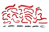57-1670-RED Coolant Hose Kit, High-Temp 3-Ply Reinforced Silicone, Replace Rubber Radiator Heater Coolant Hoses - image 1