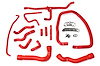 57-1674-RED Coolant Hose Kit, High-Temp 3-Ply Reinforced Silicone, Replace Rubber Radiator Heater Coolant Hoses - image 1