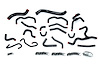 57-1709-BLK Coolant Hose Kit, High-Temp 3-Ply Reinforced Silicone, Replace Rubber Radiator Heater Coolant Hoses - image 1