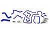 57-1814-BLUE Coolant Hose Kit, High-Temp 3-Ply Reinforced Silicone, Replace OEM Radiator Heater Ancillary Hoses - image 1