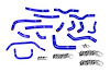 57-1911-BLUE Coolant Hose Kit, 3-Ply Reinforced Silicone, Replaces Rubber Heater & Bypass Coolant Hoses - image 1
