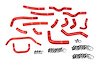 57-1911-RED Coolant Hose Kit, 3-Ply Reinforced Silicone, Replaces Rubber Heater & Bypass Coolant Hoses - image 1