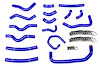 57-1913-BLUE Heater Hose Kit, High-Temp 3-Ply Reinforced Silicone, Replace OEM Rubber Heater Coolant Hoses - image 1
