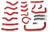 57-1913-RED Heater Hose Kit, High-Temp 3-Ply Reinforced Silicone, Replace OEM Rubber Heater Coolant Hoses - image 1