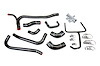 57-2069-BLK Radiator and Expansion Tank Hose Kit, 3-Ply Reinforced Silicone, Replaces Rubber Radiator Coolant Hoses - image 1