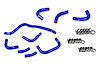 57-2079-BLUE Coolant Hose Kit, 3-Ply Reinforced Silicone, Upgraded Oil Cooler & Throttle Body Coolant Hoses - image 1