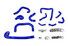 57-2139-BLUE Coolant Hose Kit, 3-Ply Reinforced Silicone, Replaces Rubber Ancillary Coolant & Heater Hoses - image 1