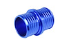 AHU-100-BLUE Multi-Ribbed Aluminum Hose Union, 1 in. OD, Blue - image 1