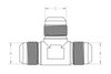 AN8246 Male AN Flare Tee Adapter, Joins Up To Three 37-Degree Flared Hoses Ends Or Tubes Together - image 4