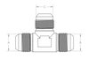 AN8248 Male AN Flare Tee Adapter, Joins Up To Three 37-Degree Flared Hoses Ends Or Tubes Together - image 4