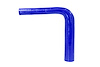 HTSER90-062-100-BLUE Silicone 90-Degree Elbow Hose, High-Temp 4-Ply Reinforced, 5/8 in. - 1 in. ID, Blue - image 1