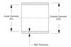 ST-250-HOT Silicone Coupler Hose, Ultra High-Temp 4-Ply Reinforced, 2-1/2 in. ID, 1 ft. Long - image 3