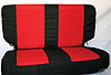 INTERIOR COMFORT COMBO PACK W/ REAR BLACK/TAN POLYCANVAS SEAT COVER AND 2 BELT PADS 97-02 WRANGLER - image 1