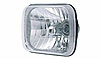 HEADLIGHT ASSEMBLY 165MM RECTANGULAR CONVERSION CAST HOUSING CLEAR GLASS LENS EACH MEETS DOT/SAE USE - image 1