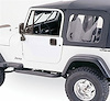 COMPLETE TOP FRAME AND HARDWARE 87-95 JEEP WRANGLER WITH FULL STEEL DOORS DOORS BLACK DIAMOND TINT - image 1