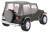 COMPLETE TOP FRAME AND HARDWARE 87-95 JEEP WRANGLER WITH SOFT UPPER DOORS GRAY DENIM - image 1