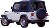 COMPLETE TOP FRAME AND HARDWARE W/TINTED WINDOWS 87-95 JEEP WRANGLER WITH SOFT UPPER DOORS BLACK DENIM - image 1