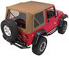 COMPLETE TOP FRAME AND HARDWARE W/TINTED WINDOWS 97-06 JEEP WRANGLER STEEL DOORS NO SOFT UPPER DOORS DIAMOND KHAKI